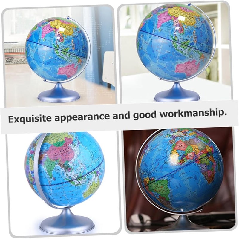 كرة العالم البلاستيكية مع قاعدة ثابتة، زينة مكتبية تعليمية وتزيينية للمنزل والمكتب والفصل الدراسي - Image 2